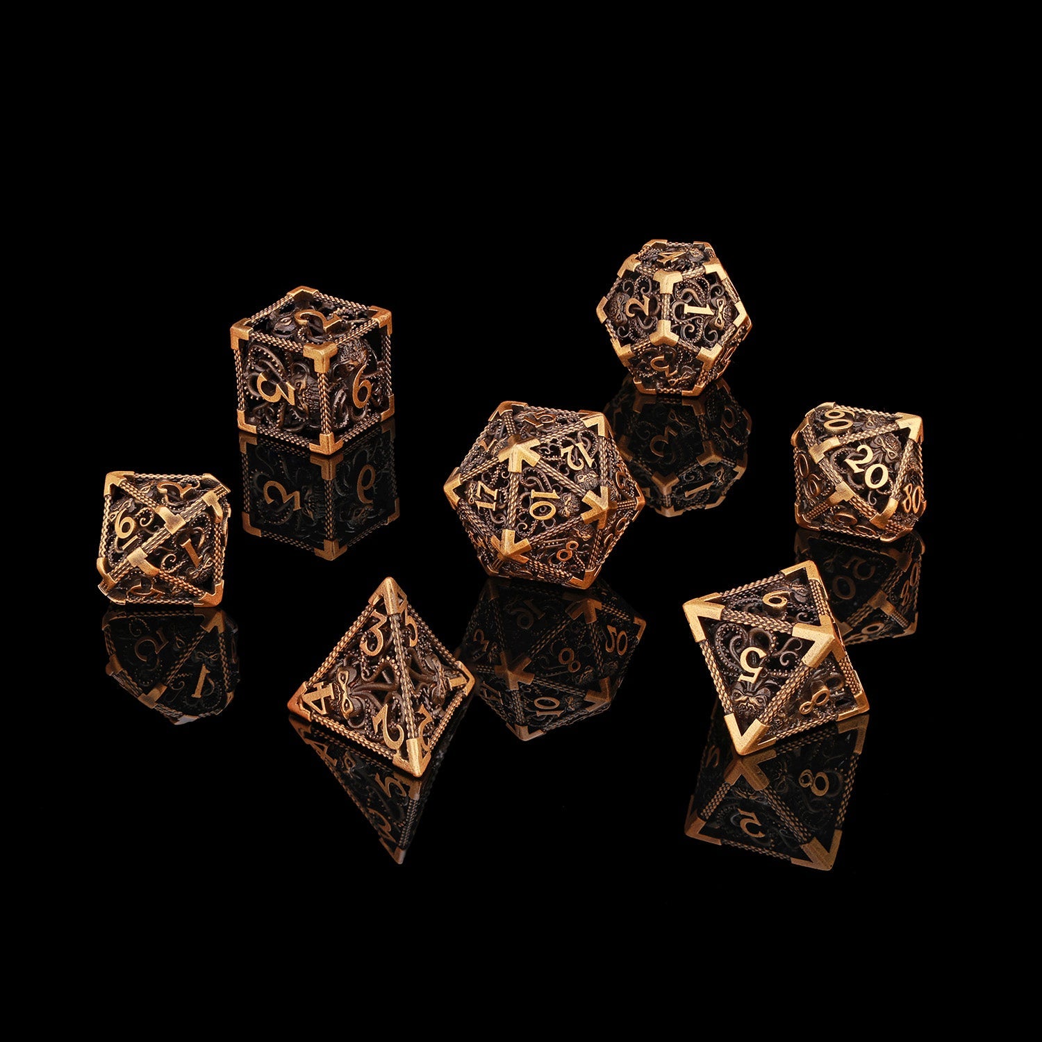 OCTOPUS METAL POLYHEDRON DICE